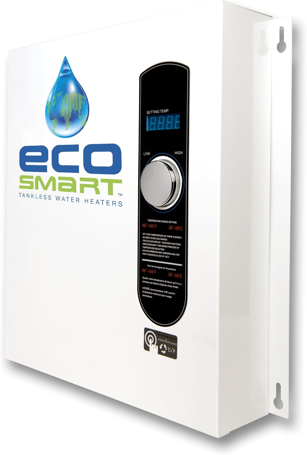 Ecosmart ECO 24 24 KW at 240-Volt Electric Tankless Water Heater with Patented Self Modulating Technology - - 