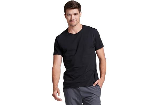 Russell Athletic Men's Dri-Power Cotton Blend Short Sleeve Tees, Moisture Wicking, Odor Protection, UPF 30+, Sizes S-4x
