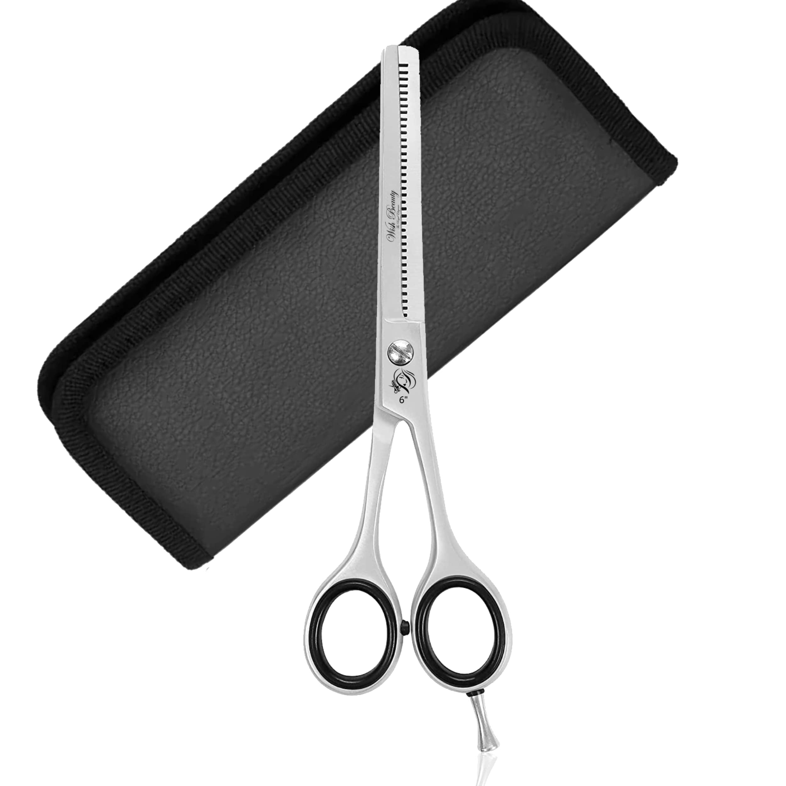 Wishbeauty Thinning Scissors Professional Hairdressing Scissors Stainless Steel Barbers Hair Cutting Teeth Scissors for Salon, Children, Men & Women (Hair Thinning Scissor)
