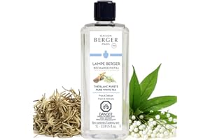 Maison Berger - Pure White Tea - Lampe Berger Fragrance Refill for Home Fragrance Oil Diffuser - Air Freshener - 33.8 Fluid O