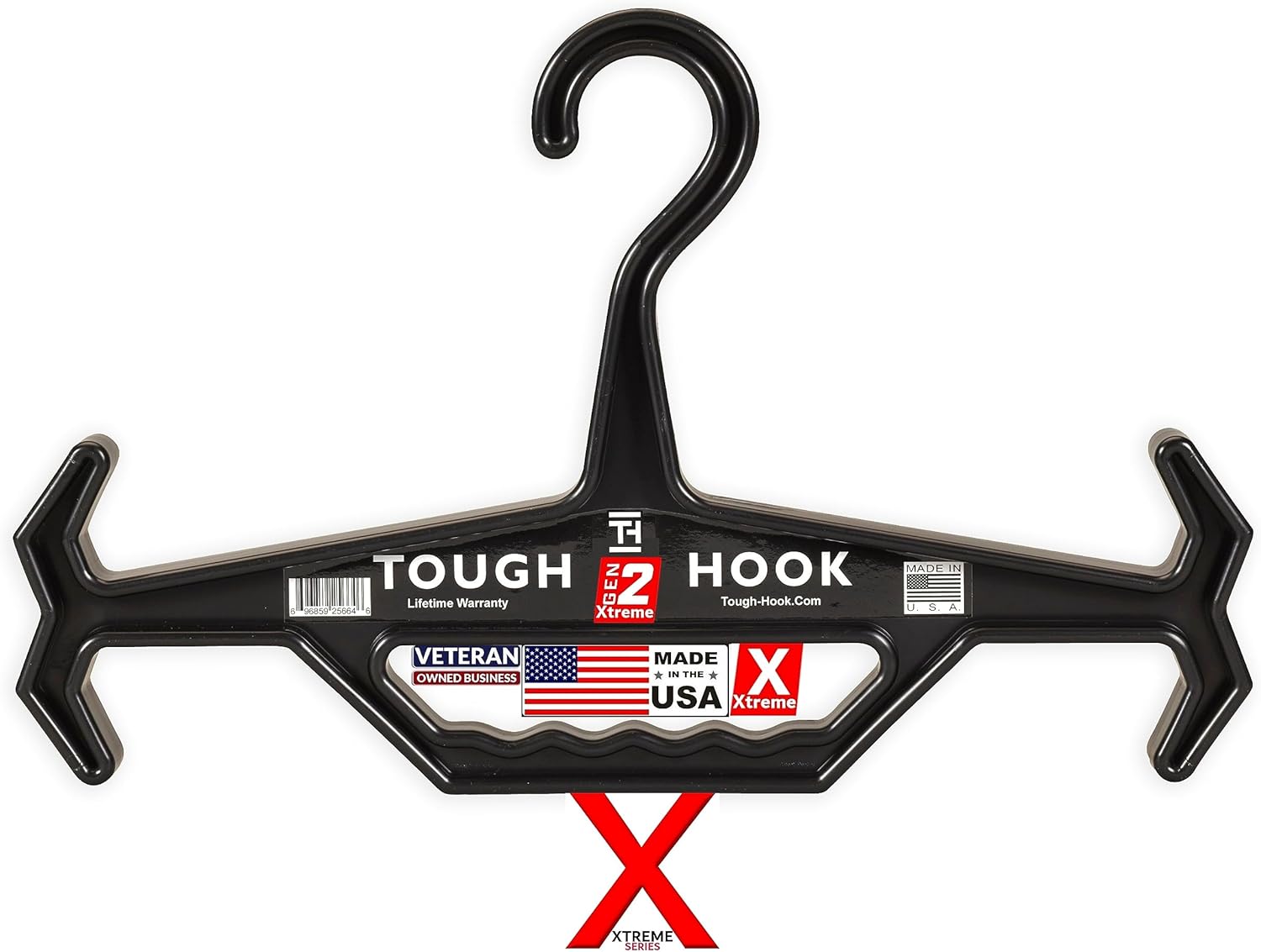Outdoor Shepherd's Hooks - Tough Hook Original Hanger GEN2 Xtreme | Extra Durable Heavy Duty Hanger | 200 lb Capacity | USA Made | Veteran Owned | Xtreme Advanced ABS Resin | for Heavy Gear, Backpacks & Outdoor Gear