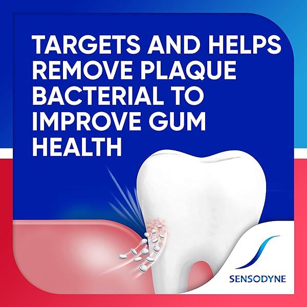 SENSODYNE SENSITIVITY & GUM WHITENING TOOTHPASTE, TOOTHPASTE FOR SENSITIVE TEETH & GUM PROBLEMS, 3.4 OUNCES