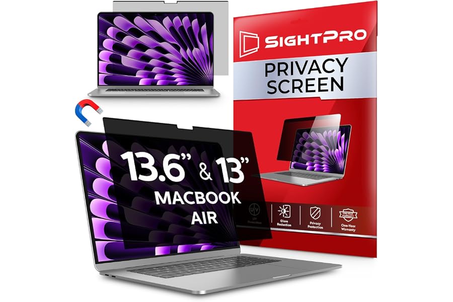 Get It Now SightPro Magnetic Privacy Screen for MacBook Air 13 & 13.6 Inch (2022-2026, M2-M5) Patent