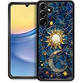 Toulas for Samsung Galaxy A16 5G Case,Moon Stars Celestial Glass Design，All-Round Protection Shockproof Anti-Scratches TPU Cover,Cases for Woman Man