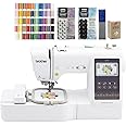 Brother SE700 Sewing and Embroidery Machine, 50-Piece Designio Thread Set, 20 Bobbins, 100-Piece 75/11 Embroidery Needles, Stabilizer Roll