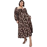 City Chic Women's Plus Size Dress - Abbigail Long Sleeve Print Maxi