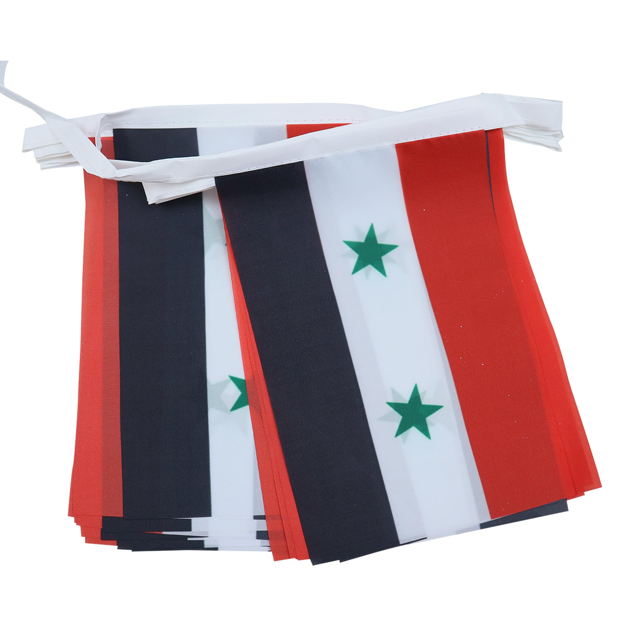 AZ FLAG Syria Bunting Flag, 20 Ft Garland with 20 Small Syrian Flags 8'' x 6'', 100% Polyester String Pennant, 6 meters โ image 1