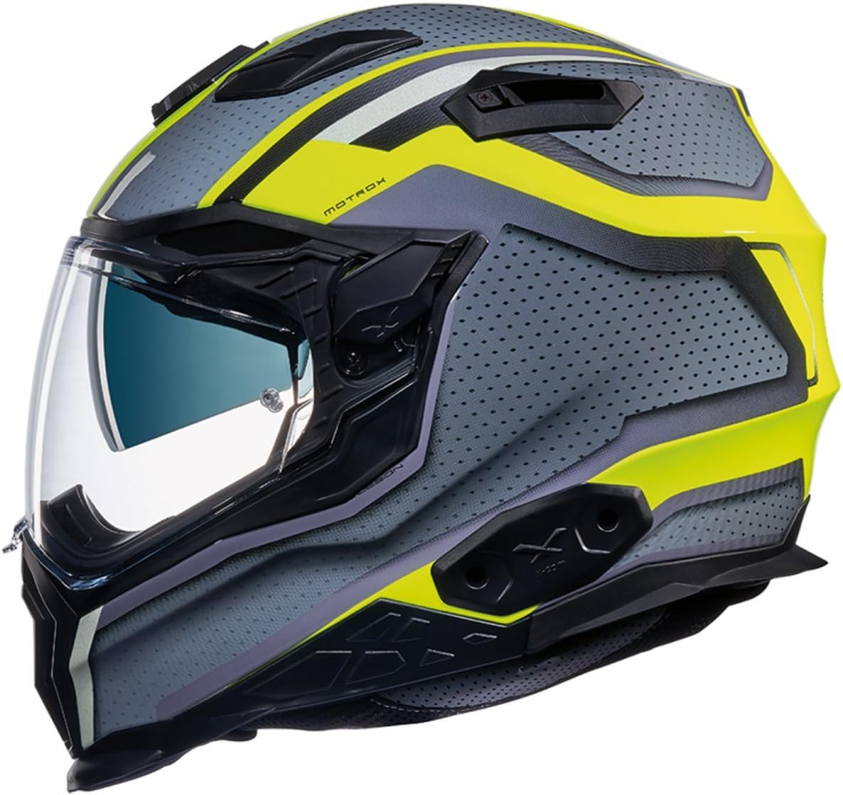 Motorcycle Nexx X.WST 2 Motrox Helmet Titanium Yellow XL