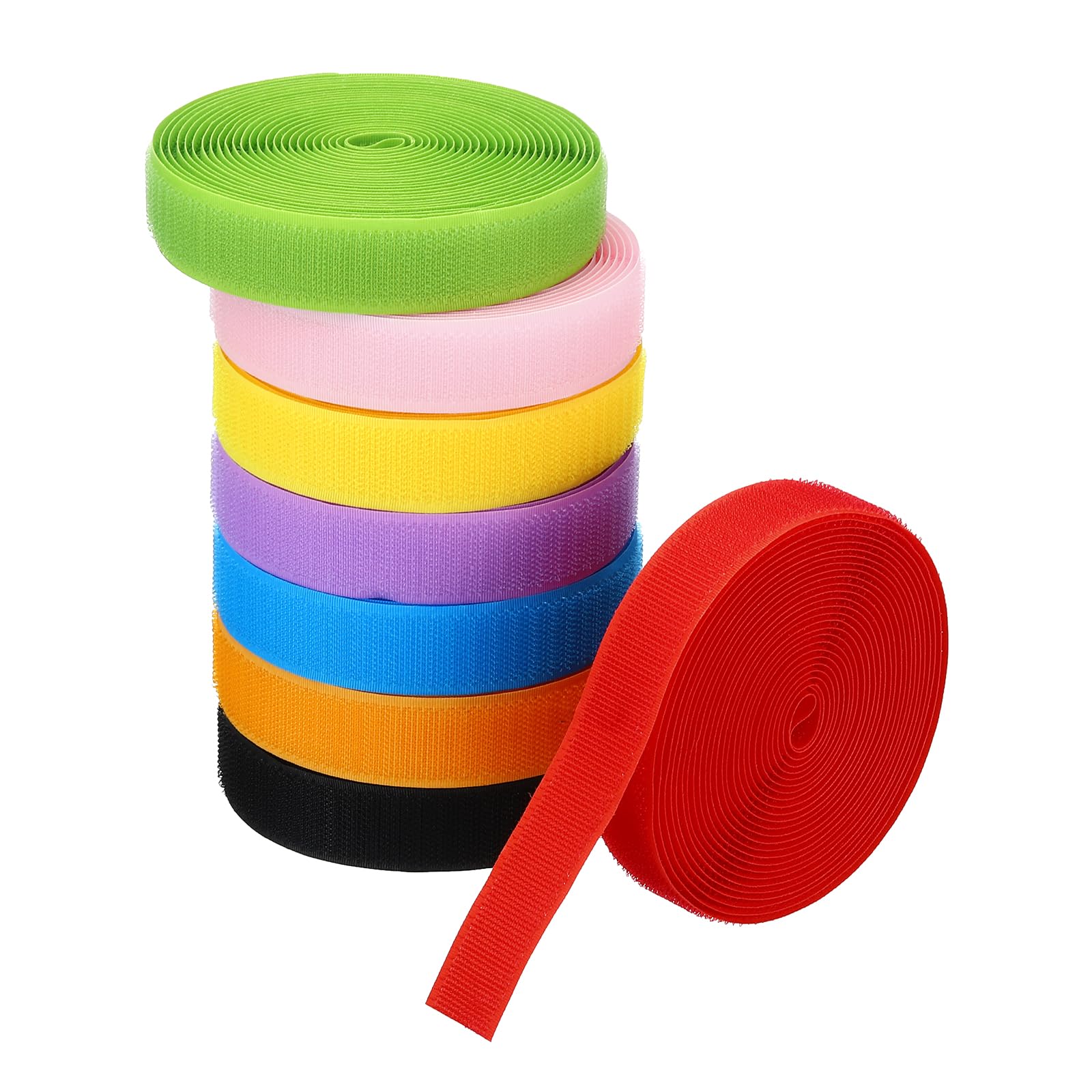 PATIKIL 8 Rolls 131Ft Carpet Marker Strips, Nylon Floor Tape for Areas and Flow Line Up for Classroom, Office, Red/Orange/Yellow/Green/Blue/Purple/Black/Pink