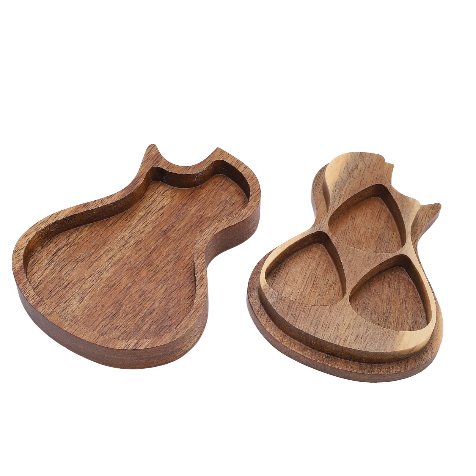 Guitar Pick Case, Wooden Guitar Plectrum Case Box Guitar Pick Storage Plectrum Container, Guitar Standard Picks Case Organizer Ornament for Guitarists Guitar Bass