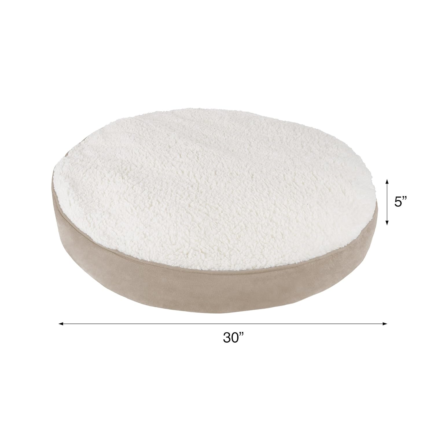 Petmaker Round Pet Bed Memory Foam Pillow Top Reversible Cat And
