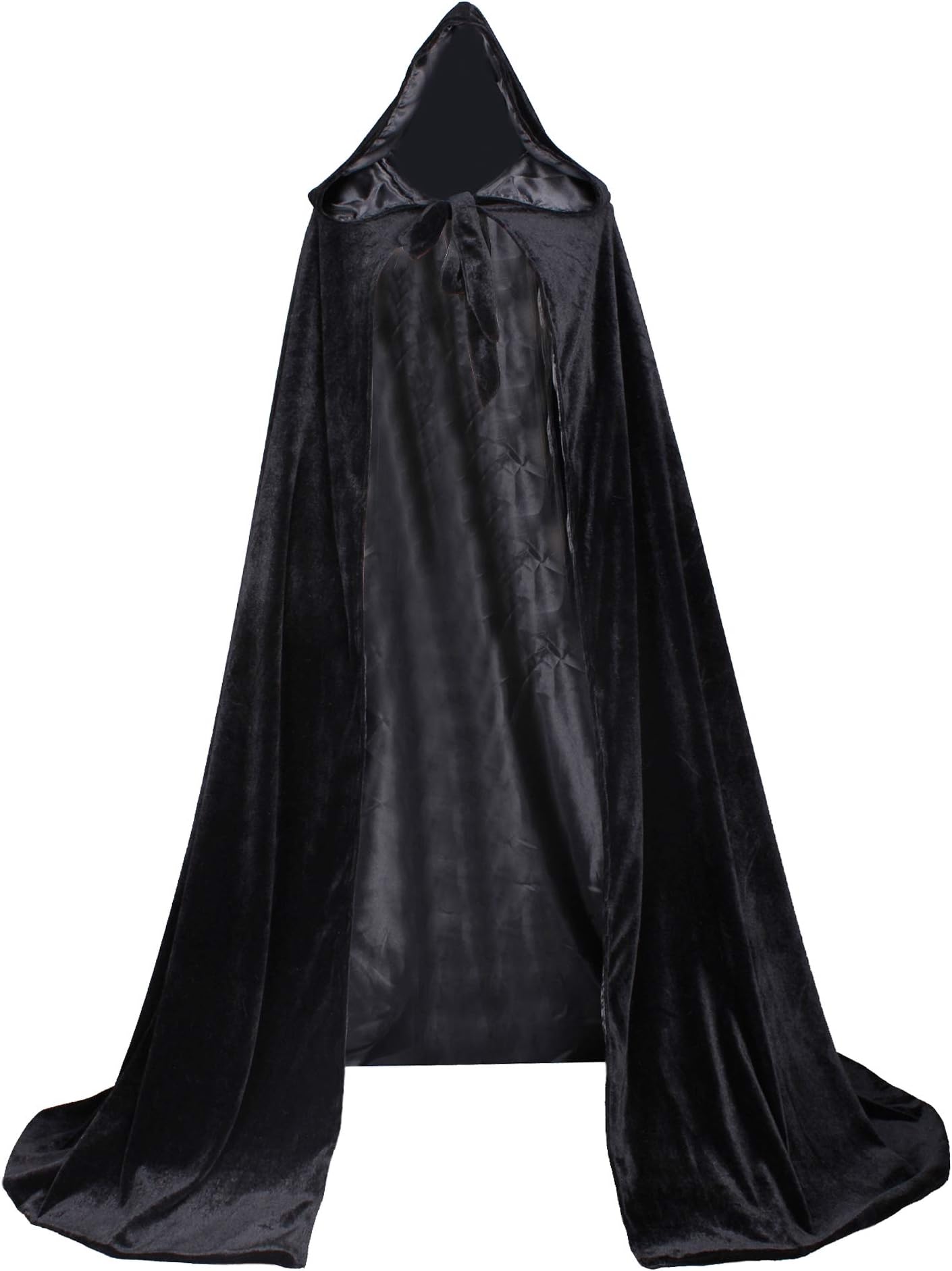 LuckyMjmyVelvet Renaissance Medieval Cloak Cape Lined with Satin
