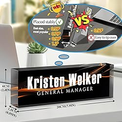 Custom Office Name Plate for Desk - Desk Name Plate