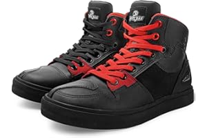 Grapelet Motorcycle Shoes Anti-Skid Motorcycle Boots Road Street Riding Shoes Motocross Protective Boots for Men