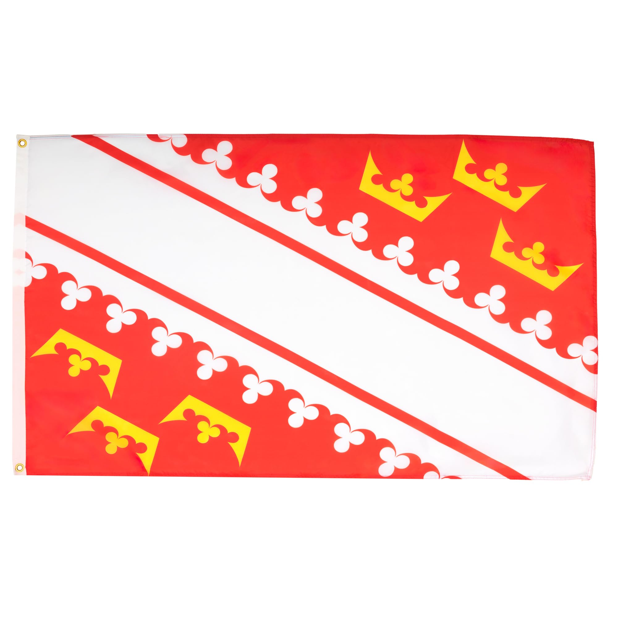 AZ FLAG - Alsace Flag - 2x3 Ft - 100D Polyester French Region Of Alsace Banner with Two Metal Grommets - Fade Resistant - Vivid Colors - 2' x 3' Feet - 90x60 Cm