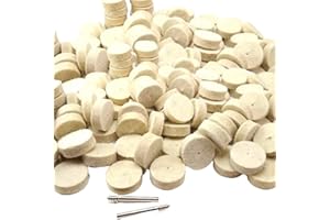 Drilax 1-Inch Polishing & Buffing Wheel Kit for Dremel – 100 Pcs with 2 Mandrels – 50% Thicker Wheels for Jewelry, Metal & Resin Shine