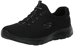 Skechers Women's Summits Sneaker, Black/White, 8.5