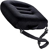 EDIETH Universal Booster Seat Cushion with Adjustable Height, Breathable Mesh Portable Design with Straps, Improve Vision Improve Sitting Posture Stress Relief Driving Office Family Outdoor - Black