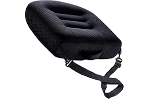 EDIETH Universal Booster Seat Cushion with Adjustable Height, Breathable Mesh Portable Design with Straps, Improve Vision Improve Sitting Posture Stress Relief Driving Office Family Outdoor - Black