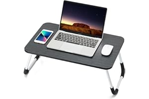Ruxury Folding Lap Desk Laptop Stand Bed Desk Table Tray, Breakfast Serving Tray, Portable & Lightweight Mini Table for Sofa Couch Floor - Black