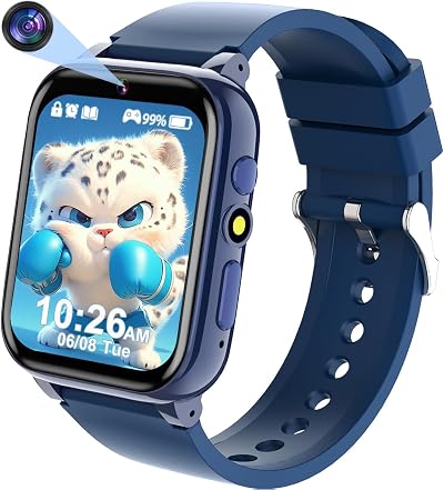 clleylise Kids Smart Watch with 26 Games HD Camera Pedometer 4-16