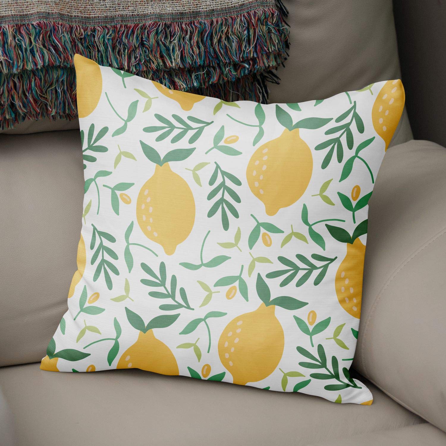 Bonamaison Decorative Cushion Cover Random Pattern, Throw Pillow Covers, Home Decorative Pillowcases for Livingroom, Sofa, Bedroom, Size:50x50 Cm - Designed and Manufactured in Turkey