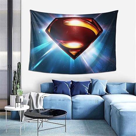 Amazon Co Jp スーパーマン 1 おしゃれ壁掛け 室内装飾 タペストリー 寝室の装飾 ホーム装飾 多機能 柔らかく快適 個性プレゼント 装飾アート 模様替え 部屋 和室 お店 雑貨 ベッドルーム装飾布 新しいホームギフト 102 152cm ホーム キッチン