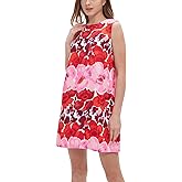 EZAPINE Women's 2025 Summer Sleeveless Tank Dress Crewneck Floral Print Pleated A Line Casual Short Mini Dresses