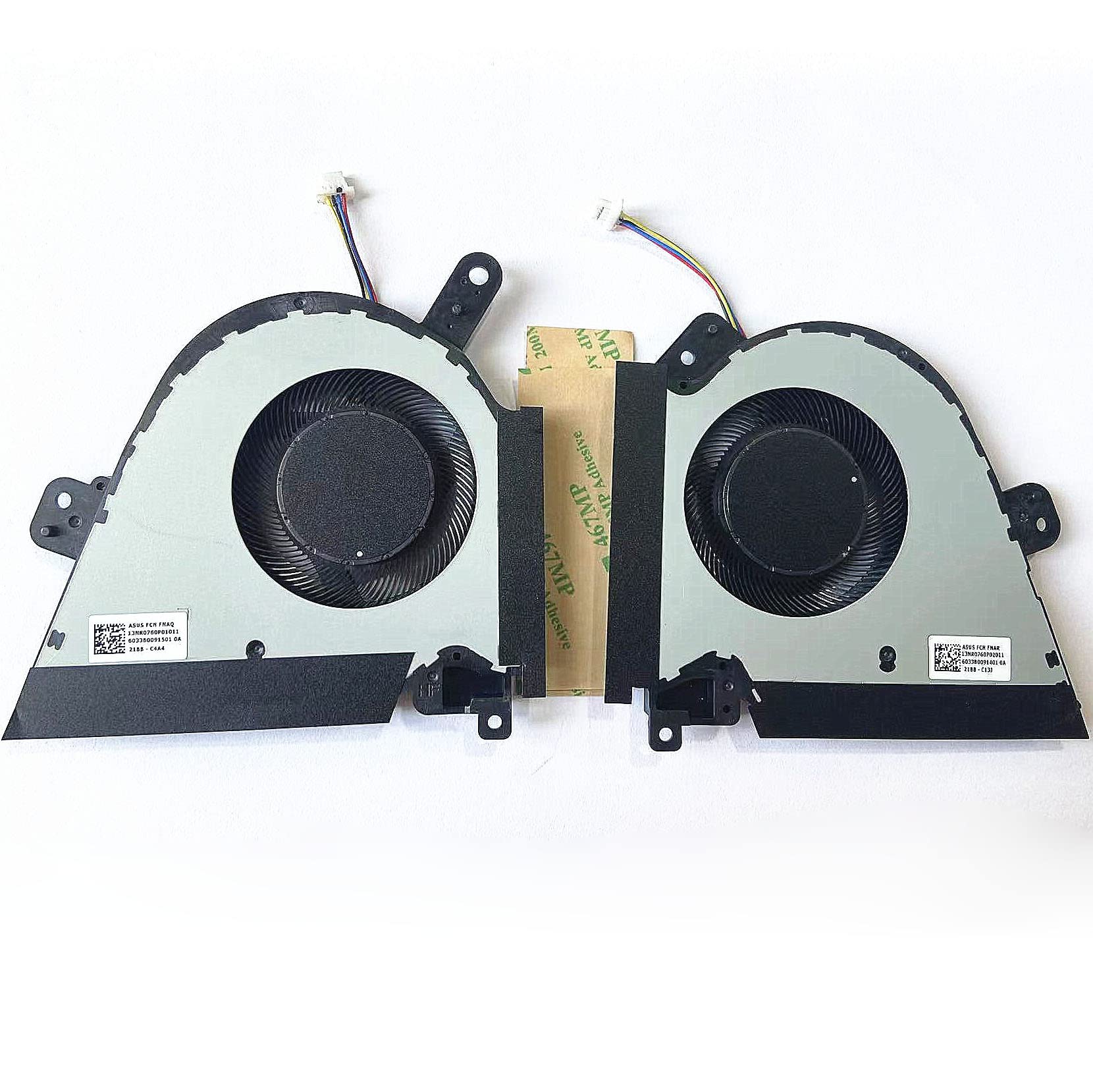 Fleshy Leaf Replacement CPU + GPU Cooling Fan for ASUS TUF Dash F15 FX516 FX516P FX516PR Air RTX3070 Series DFSCK22D05883L DFSCK221151817 FNAR FNAQ DC12V