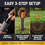 Defenders Mega-Sonic Mole Repeller Stake Battery Powered Hi-Vis STV645 view 4