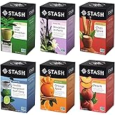 STASH Black Tea Variety Pack – Caffeinated, 6 Boxes of 18-20 Tea Bags Each – Orange Spice, Peach, Double Bergamot Earl Grey,