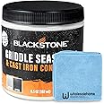 Cast Iron Seasoning Oil, Blackstone Seasoning and Conditioner Griddle Accessories with Wholesalehome Cleaning Cloth