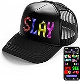 JDVOOTD LED Eyes Hats, Bright LED Display Full-Color Screen Smart Caps Programmable Led Hat Bluetooth APP Control