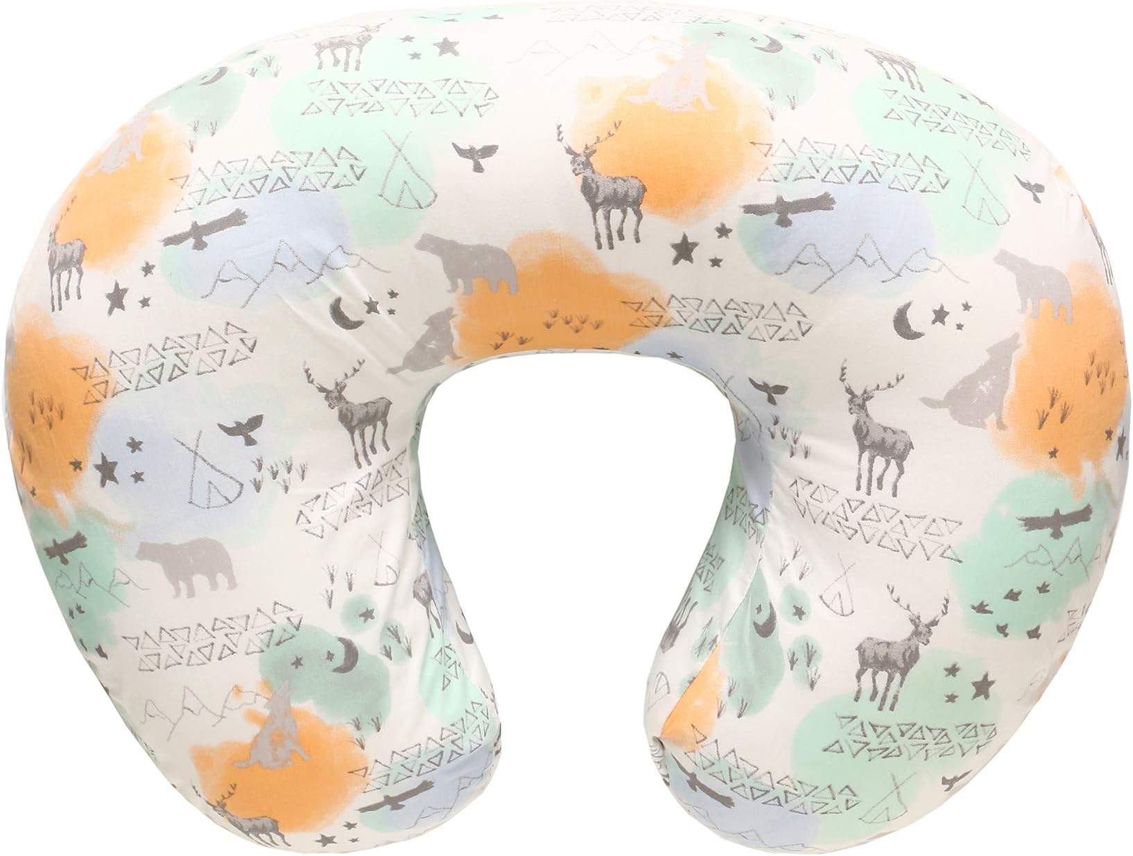 LAT Nursing Pillow and Positioner,Best for Mom Breastfeeding Pillow,100% Cotton Soft Fits Snug On Infant (Nature)