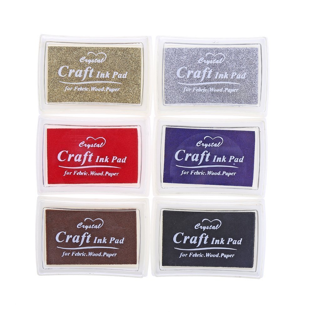CCINEE 6 Colors Ink Pads - For Use with any Rubber Art/Craft Stamps-M2