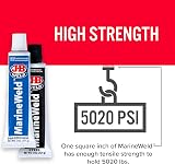 J-B Weld MarineWeld Grey Tubes 57g 2oz 1:1 epoxy repair kit view 2