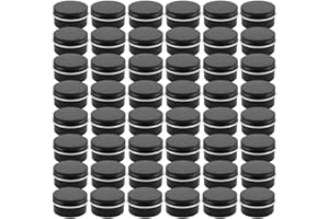 Foraineam 48 Pack 1 oz. Aluminum Round Lip Balm Tin Containers with Screw Lid - Metal Storage Travel Tins Matte Black Empty T