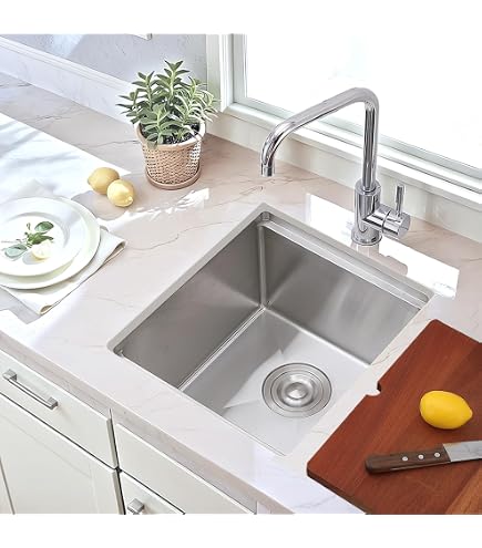 IAK 30 Inch X 19 Inch Brushed Stainless Steel Kitchen Sink With Single Bowl Undermount Design And Cutting Board IAK 30 Inch X 19 Inch Brushed Stainless Steel Kitchen Sink With Single Bowl Undermount Design And Cutting Board