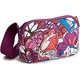 Vera Bradley Women's Featherweight Woodward Small Belt Bag, Swirling Poppies, One Size