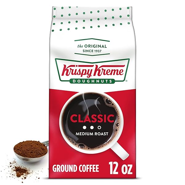 KRISPY KREME DOUGHNUTS, CLASSIC, GROUND COFFEE, MEDIUM ROAST,...
