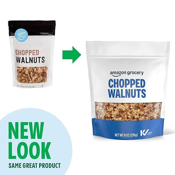 AMAZON GROCERY, CHOPPED WALNUTS, 8 OZ (PREVIOUSLY HAPPY BELLY, PACKAGING MAY VARY)