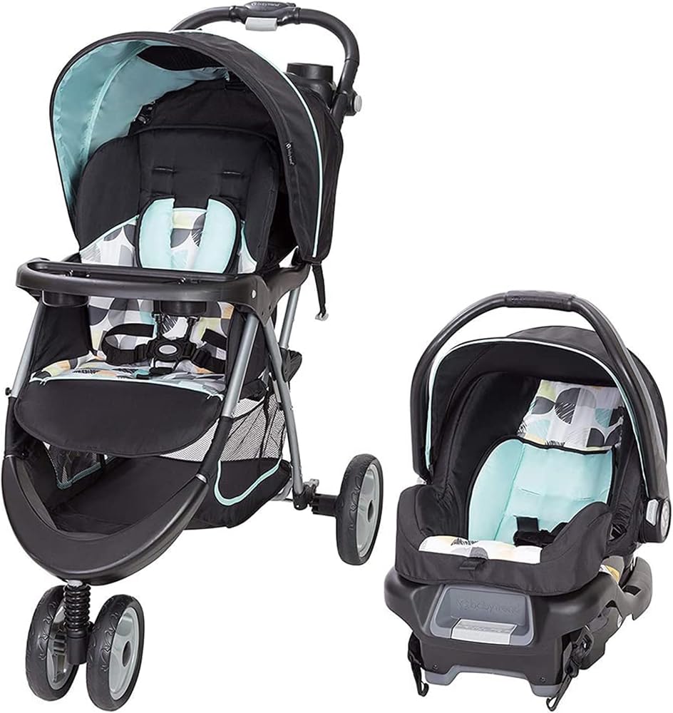 Baby Trend EZ Ride 35 Travel System Stroller & Infant Car Seat, Doodle Dots | Lightweight and Foldable Compact Design with On