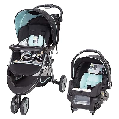 Baby Trend EZ Ride 35 Travel System, Stroller Car Seat Combo for Infant Toddler Travel with Safety Base, Lightweight Compact Design, Doodle Dots