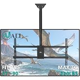 WALI Heavy Duty Ceiling TV Mount for 37-90 inch Large TVs, up to 220 lbs | Hanging Pole Ceiling Mount TV Bracket Up Down, Full Motion with Height Adjustment, Tilt, Swivel, Max VESA 800x400mm (CM3790)