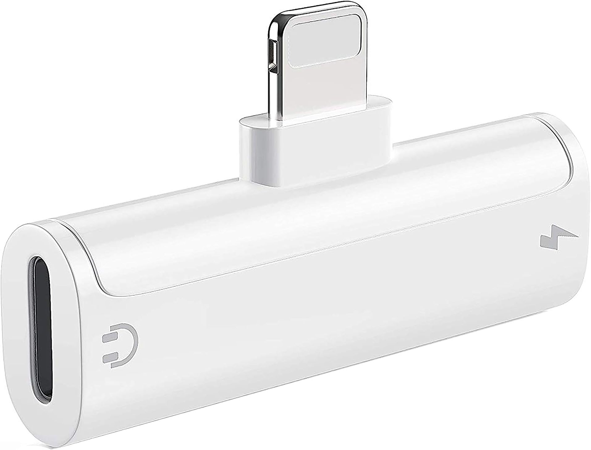 for iPhone X Headphone Jack Adapter Splitter Aux to 3.5mm Dual Adapter for iPhone 11/X/8/8Plus/7/7Plus/Xs Max/XR Dongle Adapter Accessories Cable Connector Earphones Adaptor Support All iOS