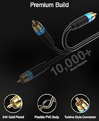 BlueRigger RCA Audio Subwoofer Cable