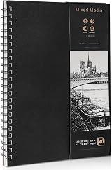 Thboxes A4 Sketchbook 200GSM 40 Sheets Hardcover Spiral Bound 80 Pages