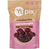 Yupik Dried Cranberries, 227 g, Gluten-Free, Kosher, Dried Fruits, Whole Cranberries, Lightly Sweetened, Healthy Snacks