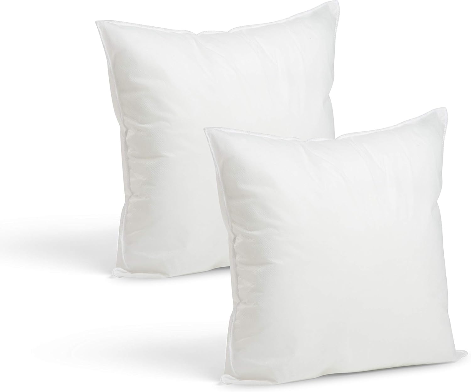 Set of 2-16 x 16 Premium Hypoallergenic Stuffer Pillow Insert Sham Square Form Polyester, Standard/White - Made in USA: Home & Kitchen