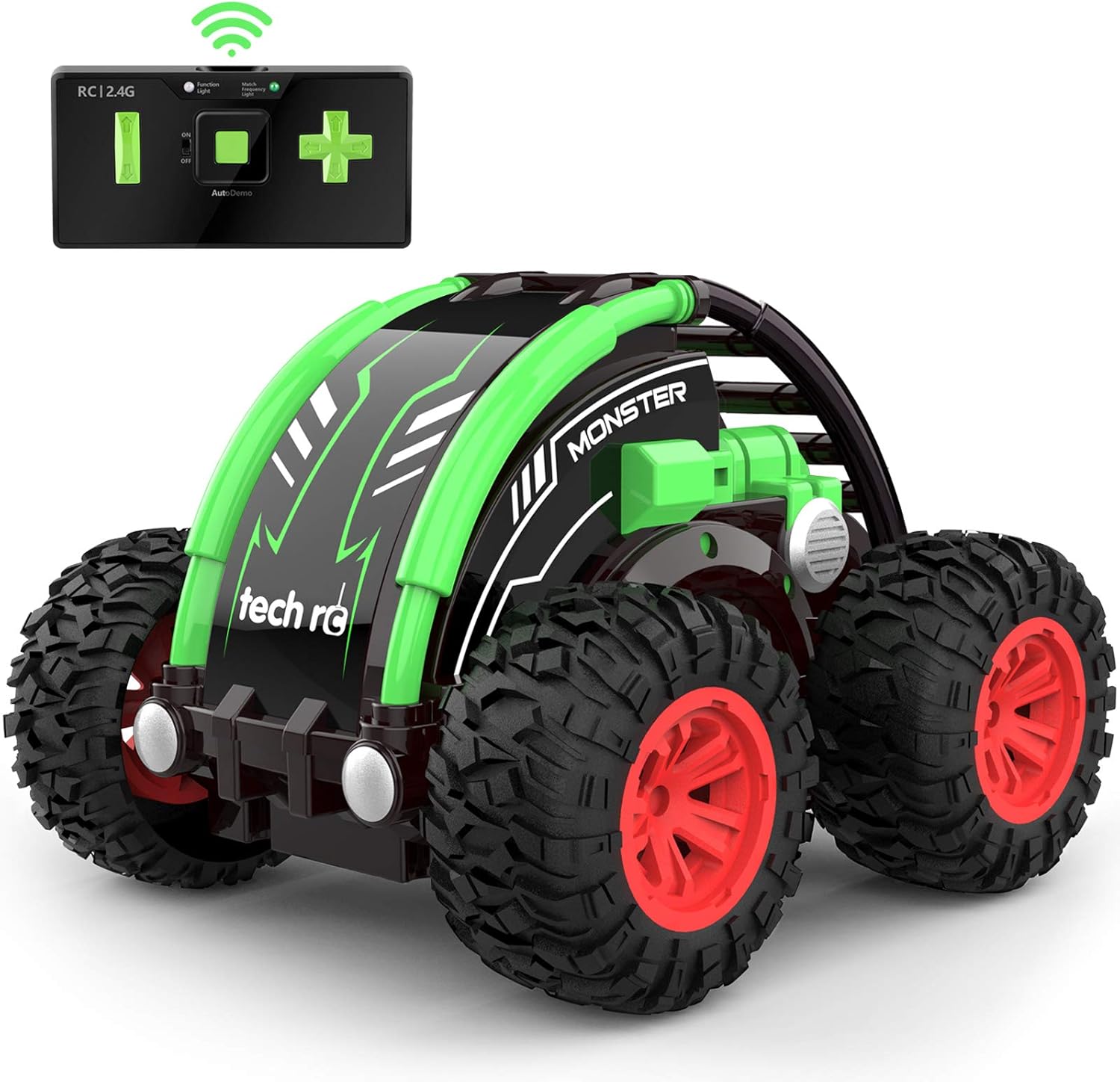 tech rc RC Car Stunt Car for Kids, 360° Spins & Flips 2.4 GHZ 4WD High Speed Remote Control Car for Boys: Toys & Games